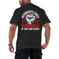 Introverts Unite Separately In Your Own Homes Saying Men's Back Print T-Shirt