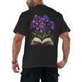 Irises Flowers Book Iris Floral Men's Back Print T-Shirt