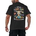 It's a Good Day To Read a Book Cute Giraffe Men's Back Print T-Shirt