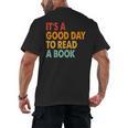 It's A Good Day To Read A Book Retro Vintage Teacher Men's Back Print T-Shirt