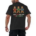 Just Booked For The Holidays Gingerbread Men's Back Print T-Shirt Just Booked For The Holidays Gingerbread Men's Back Print T-Shirt