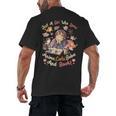 Just Girl Who Loves Anime Cats Boba And Books Bubble Tea Men's Back Print T-Shirt