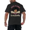 Just a Girl Who Loves Books African American Book Nerd Lover Men's Back Print T-Shirt Just a Girl Who Loves Books African American Book Nerd Lover Men's Back Print T-Shirt