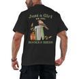 Just a Girl Who Loves Books And Birds Book Reading Bird Love Men's Back Print T-Shirt Just a Girl Who Loves Books And Birds Book Reading Bird Love Men's Back Print T-Shirt