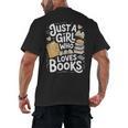 Just a Girl Who Loves Books Bookish Readers Book Lover Girls Men's Back Print T-Shirt Just a Girl Who Loves Books Bookish Readers Book Lover Girls Men's Back Print T-Shirt