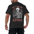 Just A Good Girl Reading Dirty Books Dark Romance Men's Back Print T-Shirt