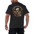 Just One More Chapter Book Lover Bookish Reading Skeleton Men's Back Print T-Shirt