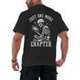 Just One More Chapter Skeleton Reading Book Men's Back Print T-Shirt