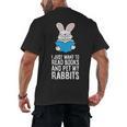 I Just Want To Read Books And Pet My Rabbit Men's Back Print T-Shirt I Just Want To Read Books And Pet My Rabbit Men's Back Print T-Shirt