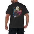 Kawaii Eagle Reads Book Reading Library Book Bookworm Men's Back Print T-Shirt