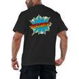 Kids Boys Benjamin Name Personalized Superhero Comic Book Men's Back Print T-Shirt