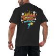 Kids Ka-Blam 7 Year Old Boys 7th Birthday Comic Book Super Hero Men's Back Print T-Shirt