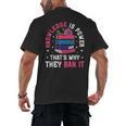 Knowledge Is Power Book Club Librarian Read Banned Books Men's Back Print T-Shirt