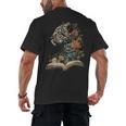 Leopard Book Flower Men's Back Print T-Shirt