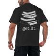 Let's Get Lit Books Men's Back Print T-Shirt