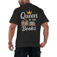 Librarian Queen Of The Books Book Reading Library Men's Back Print T-Shirt Librarian Queen Of The Books Book Reading Library Men's Back Print T-Shirt
