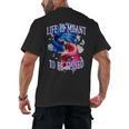 Life Meant To Fished Introvert Sayings Antisocial Quotes Men's Back Print T-Shirt