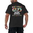 Most Likely To Read Books All Summer Teacher Student Men's Back Print T-Shirt
