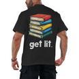 Get Lit With Books Men's Back Print T-Shirt Get Lit With Books Men's Back Print T-Shirt