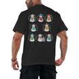 Literary Winter Reading Snowmen Cozy Book Lover Pattern Men's Back Print T-Shirt Literary Winter Reading Snowmen Cozy Book Lover Pattern Men's Back Print T-Shirt