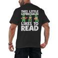 This Little Leprechaun Likes To Read St Patrick's Day Book Men's Back Print T-Shirt This Little Leprechaun Likes To Read St Patrick's Day Book Men's Back Print T-Shirt
