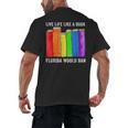 Live Life Like A Book Florida Would Ban LGBT Month Men's Back Print T-Shirt Live Life Like A Book Florida Would Ban LGBT Month Men's Back Print T-Shirt