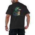 Lizard Reading Book Librarian Bookworm Reader Read Men's Back Print T-Shirt Lizard Reading Book Librarian Bookworm Reader Read Men's Back Print T-Shirt