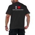 I LOVE BOOK RESTORATION Men's Back Print T-Shirt