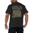 Loyal To The Shelf Knight Panther Book Lover Men's Back Print T-Shirt