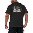 Mardi Gras Book Librarian Author Purple Beads Men's Back Print T-Shirt Mardi Gras Book Librarian Author Purple Beads Men's Back Print T-Shirt