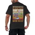 Marine Biology Ocean Introvert Marine Biologist Men's Back Print T-Shirt