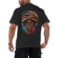 Melanin Girl Afro Book Lover Librarian Teacher Student Men's Back Print T-Shirt