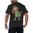 Monkey With a Book Men's Back Print T-Shirt