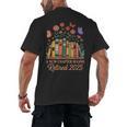A New Chapter Begins Retired 2025 Books Flowers Men's Back Print T-Shirt