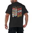 New Year New Chapter Book Lover Reader Men's Back Print T-Shirt
