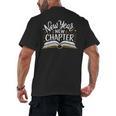 New Year New Chapter Happy New Year 2025 Book Men's Back Print T-Shirt New Year New Chapter Happy New Year 2025 Book Men's Back Print T-Shirt