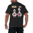 How Many Nights Reading Goose Book Lover Reader Men's Back Print T-Shirt