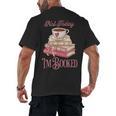 Not Today I'm Booked Book Lover Book Stack Coquette Bow Men's Back Print T-Shirt