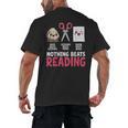 Nothing Beats Reading Rock Paper Scissors Book Lover Library Men's Back Print T-Shirt