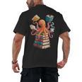 Octopus Book Reading Book Reader Ocean Octopus Men's Back Print T-Shirt