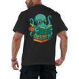 Octopus Reading Book Reading Bookworm Reader Men's Back Print T-Shirt