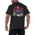 Octopus Reading Book Coffee Lover Bookaholic Bookworm Reader Men's Back Print T-Shirt