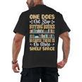One Does Not Stop Buying Books Because There Is No More Shel Men's Back Print T-Shirt