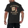 One-Handed Reading Club Smutty Book Lover Men's Back Print T-Shirt One-Handed Reading Club Smutty Book Lover Men's Back Print T-Shirt