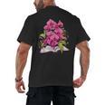 Orchids Flowers Book Floral Men's Back Print T-Shirt Orchids Flowers Book Floral Men's Back Print T-Shirt