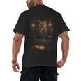 Owl Library Books Wisdom Reading Vintage Scholar Men's Back Print T-Shirt Owl Library Books Wisdom Reading Vintage Scholar Men's Back Print T-Shirt
