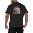 Porcupine Reading Book Hedgehog Book Lover Men's Back Print T-Shirt