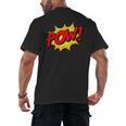 POW -Adults Kids Comic Book Cartoon Pop Art Novelty Sarcastic Men's Back Print T-Shirt POW -Adults Kids Comic Book Cartoon Pop Art Novelty Sarcastic Men's Back Print T-Shirt