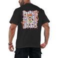 Preppy Coquette Bow Ghost Reading Books Halloween Book Men's Back Print T-Shirt Preppy Coquette Bow Ghost Reading Books Halloween Book Men's Back Print T-Shirt