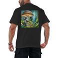 Rabbit Reading Book Under Large Mushroom Easter Bandana Men's Back Print T-Shirt Rabbit Reading Book Under Large Mushroom Easter Bandana Men's Back Print T-Shirt